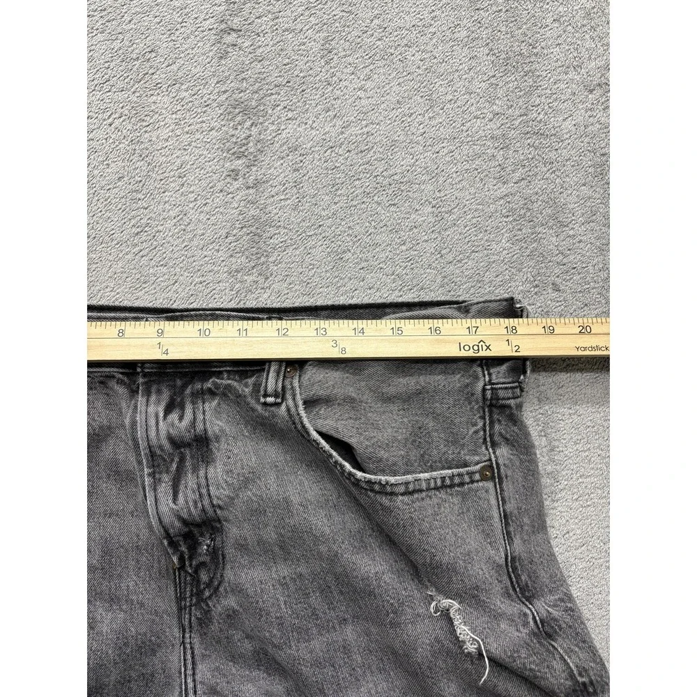 American Eagle Jeans Men Measured 36x26 Black Distressed Relaxed Fit 100% Cotton